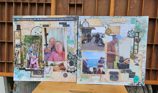 Scrapbooking a Double Page Lay-out with Trudy of Scrappycow Crafts